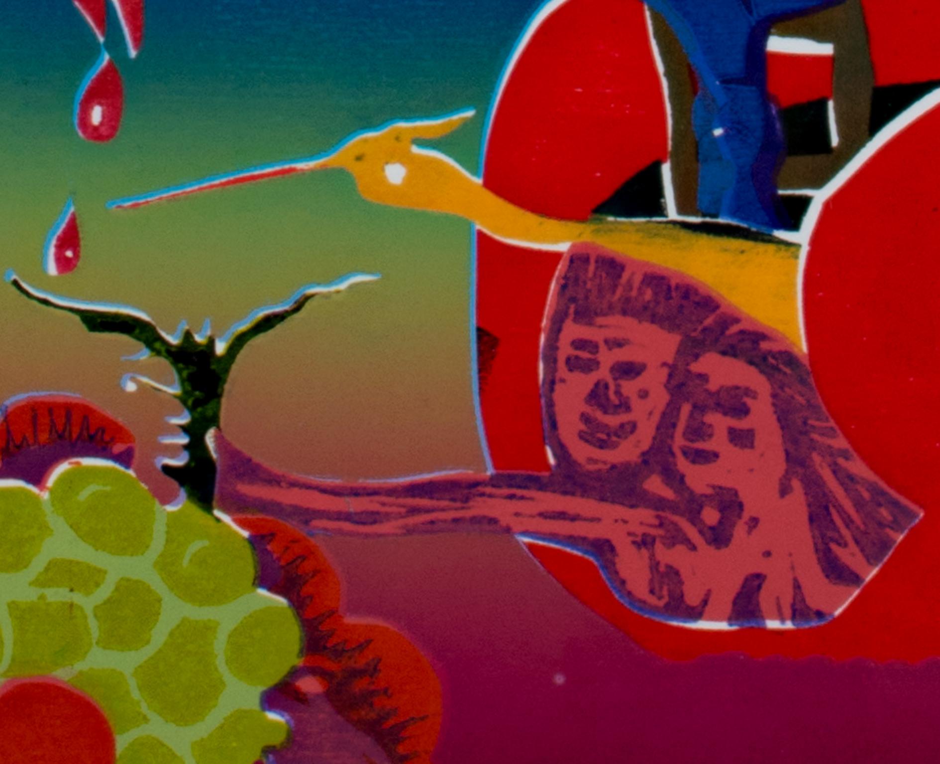 « Don't Wine », sérigraphie surréaliste originale de Paula Schuette Kraemer et Bill Weege en vente 3