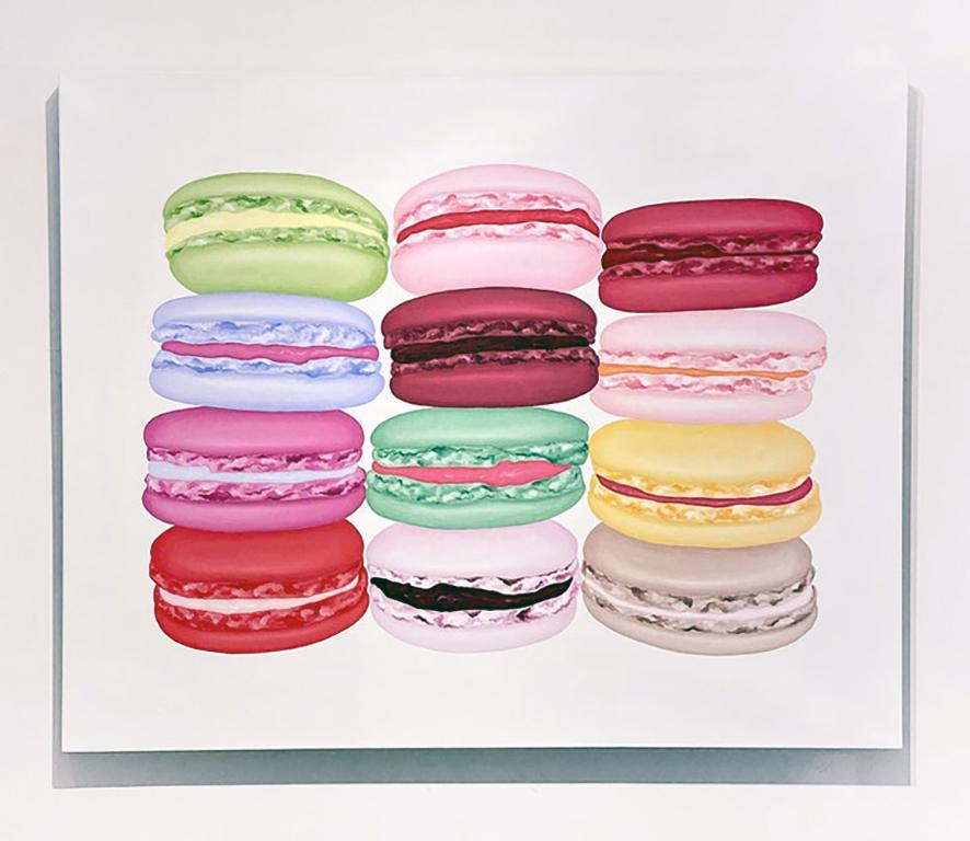Zwölf Macarons 6 (Zeitgenössisch), Painting, von Paula Urzica