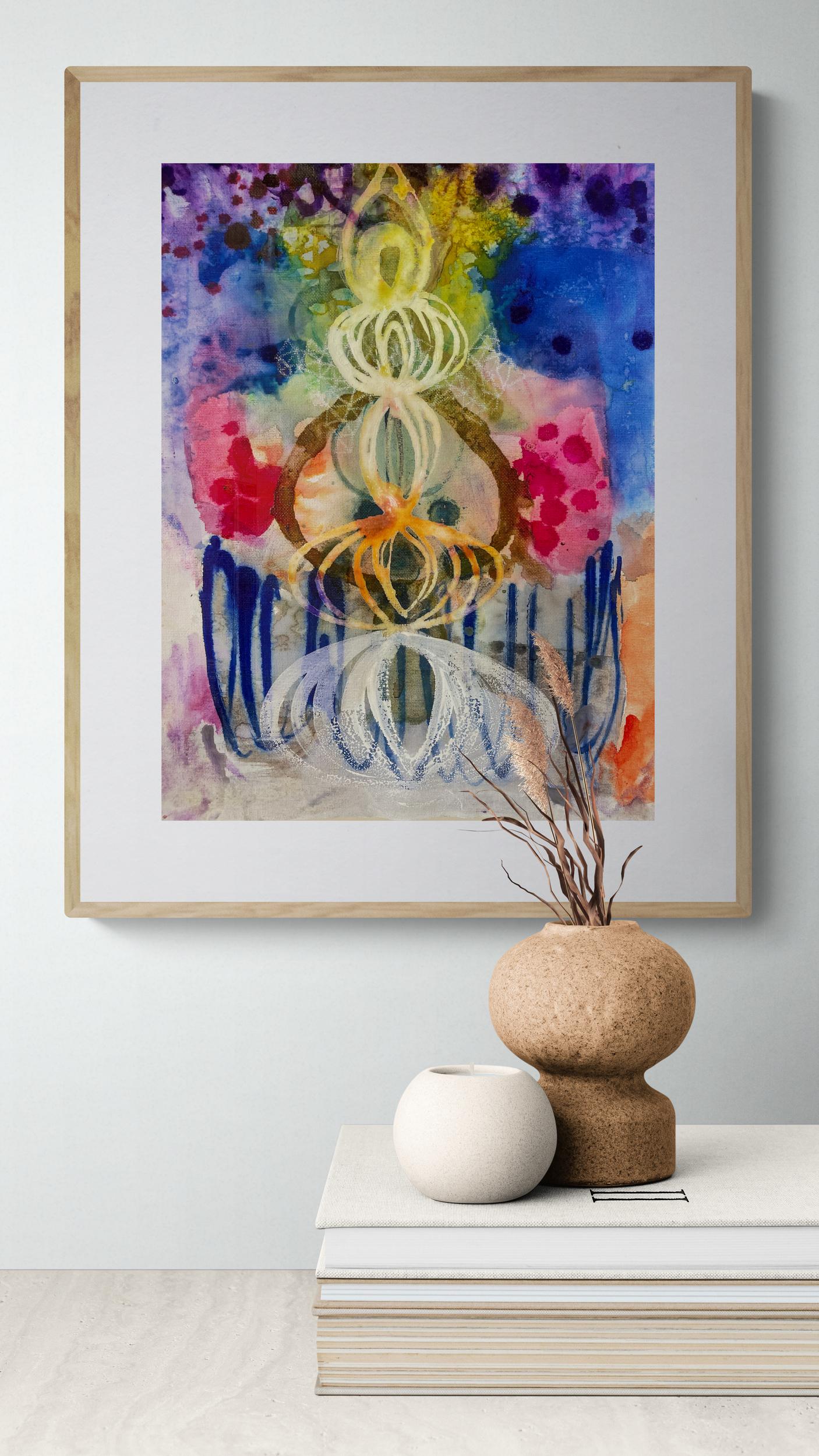Chakra - Painting Contemporaneo di Paula Valenzuela