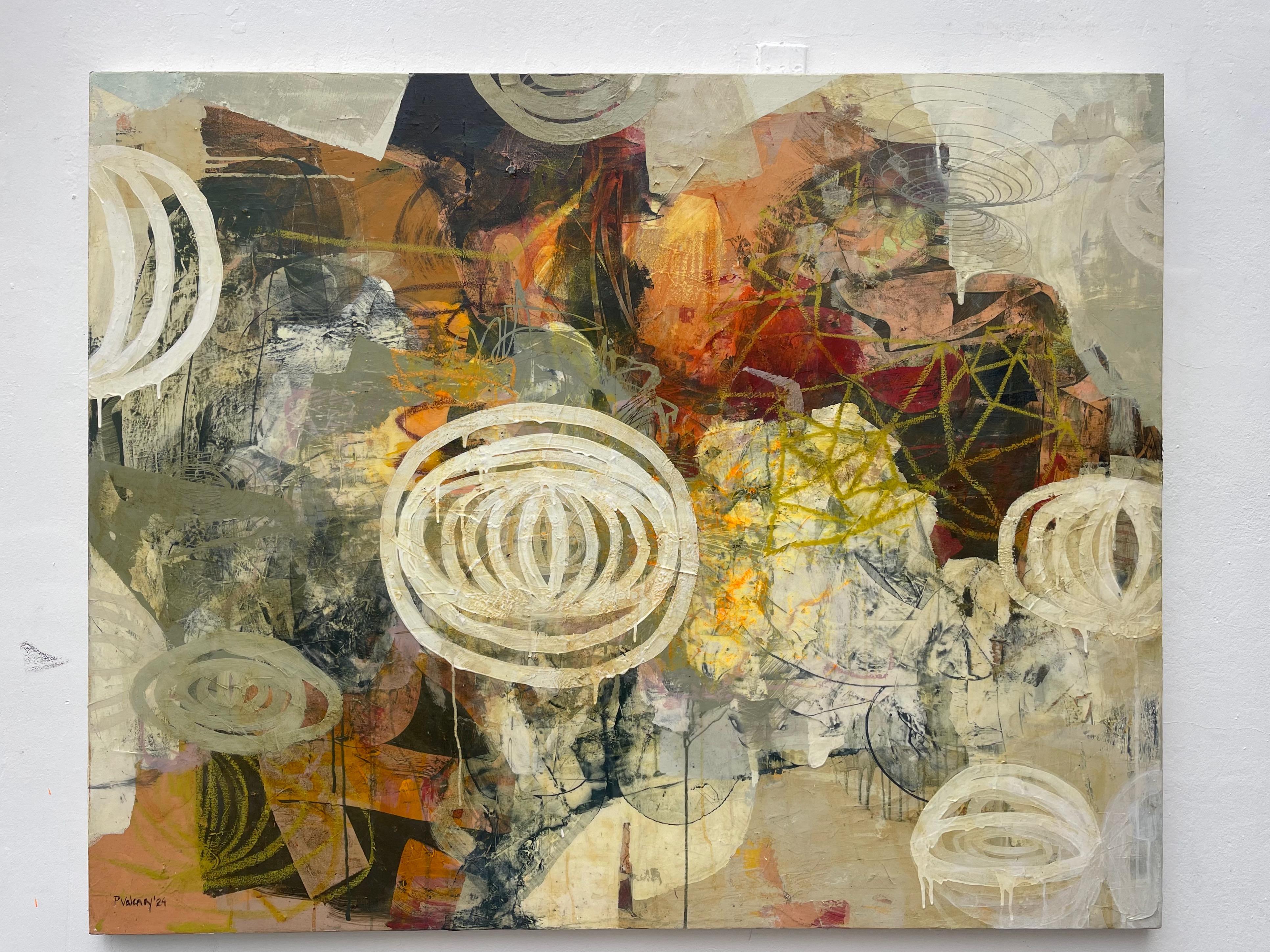 Orbs of Light - Abstract Mixed Media Art by Paula Valenzuela
