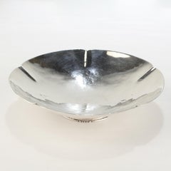 Paula Wyman Art & Crafts Hand-Hammered Sterling Silver Bowl