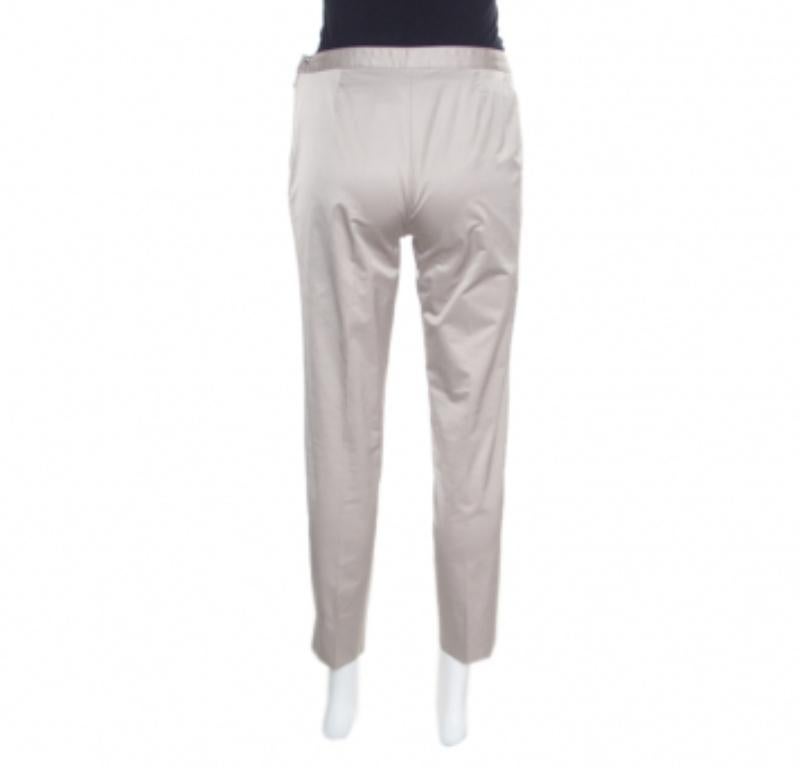 Beige Paule Ka - Pantalon court beige brodé à la taille M en vente