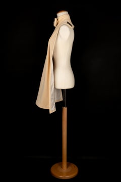 Paule Ka Beige Satin Asymmetrical Top