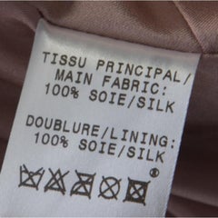 Paule Ka Beige Satin Three Quarter Sleeve Button Front Coat M