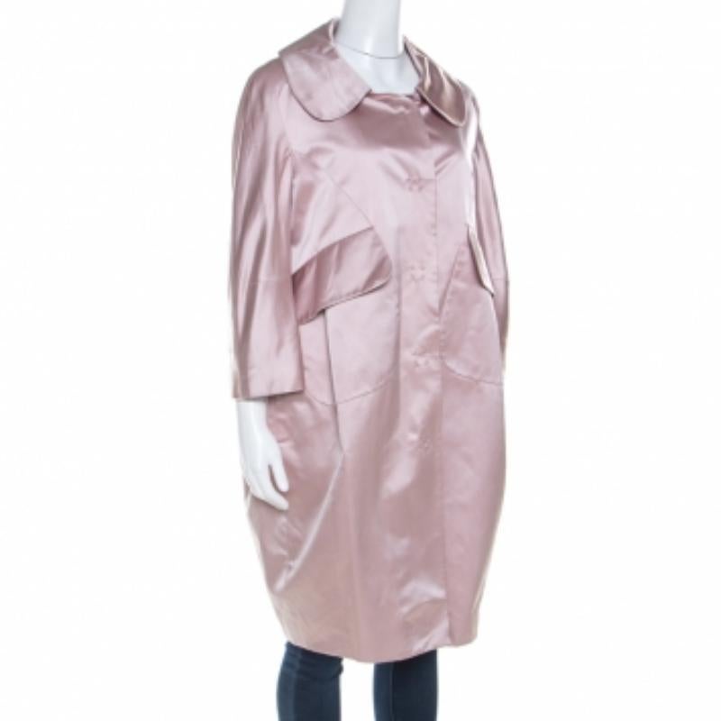 Paule Ka Manteau beige à manches trois quarts et boutons à l'avant, M en vente 1