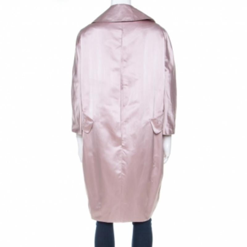 Paule Ka Manteau beige à manches trois quarts et boutons à l'avant, M en vente 2