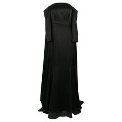 Maxi abito nero di Paul Ka in raso duchessa, 2022
