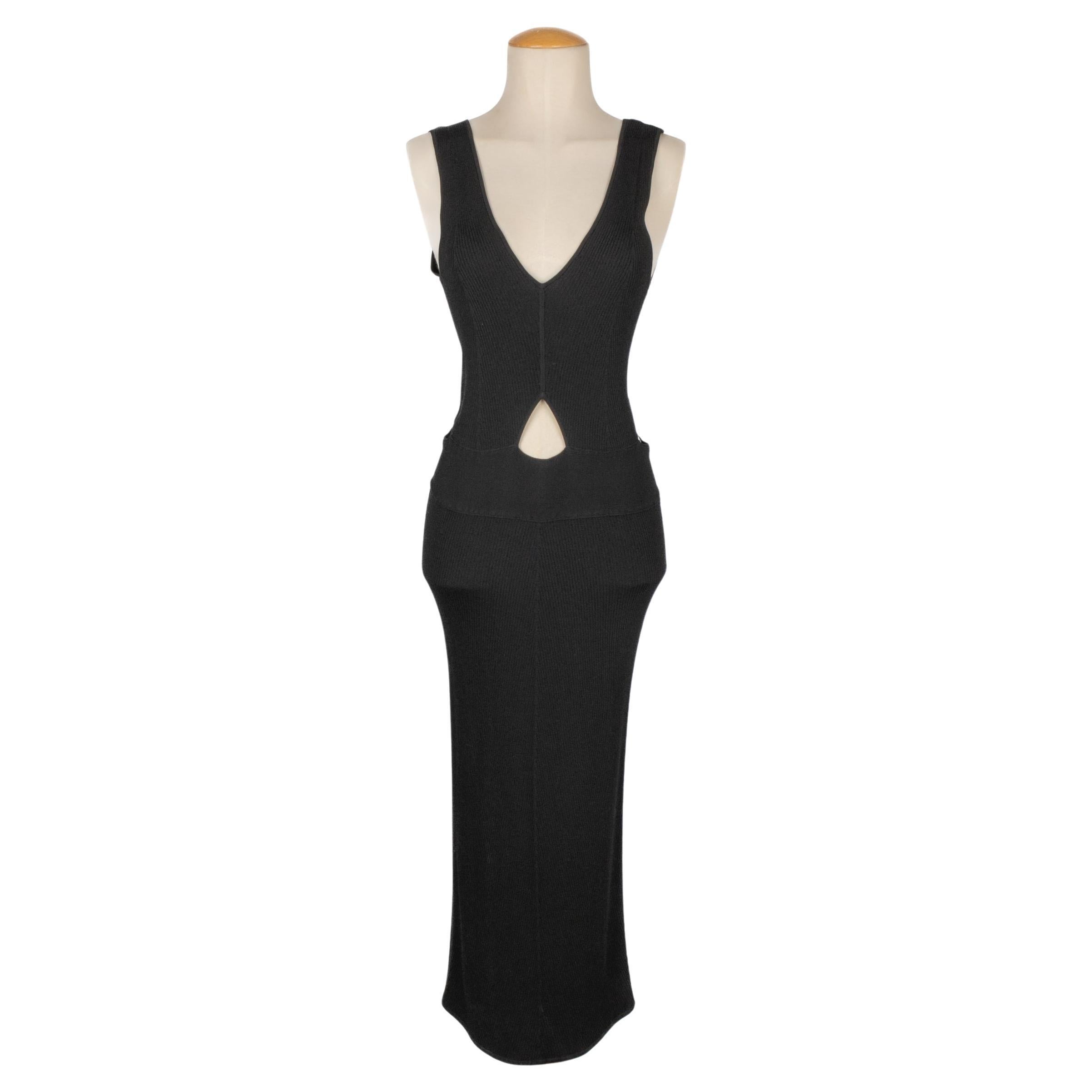 Paule Ka Black Mesh Dress For Sale
