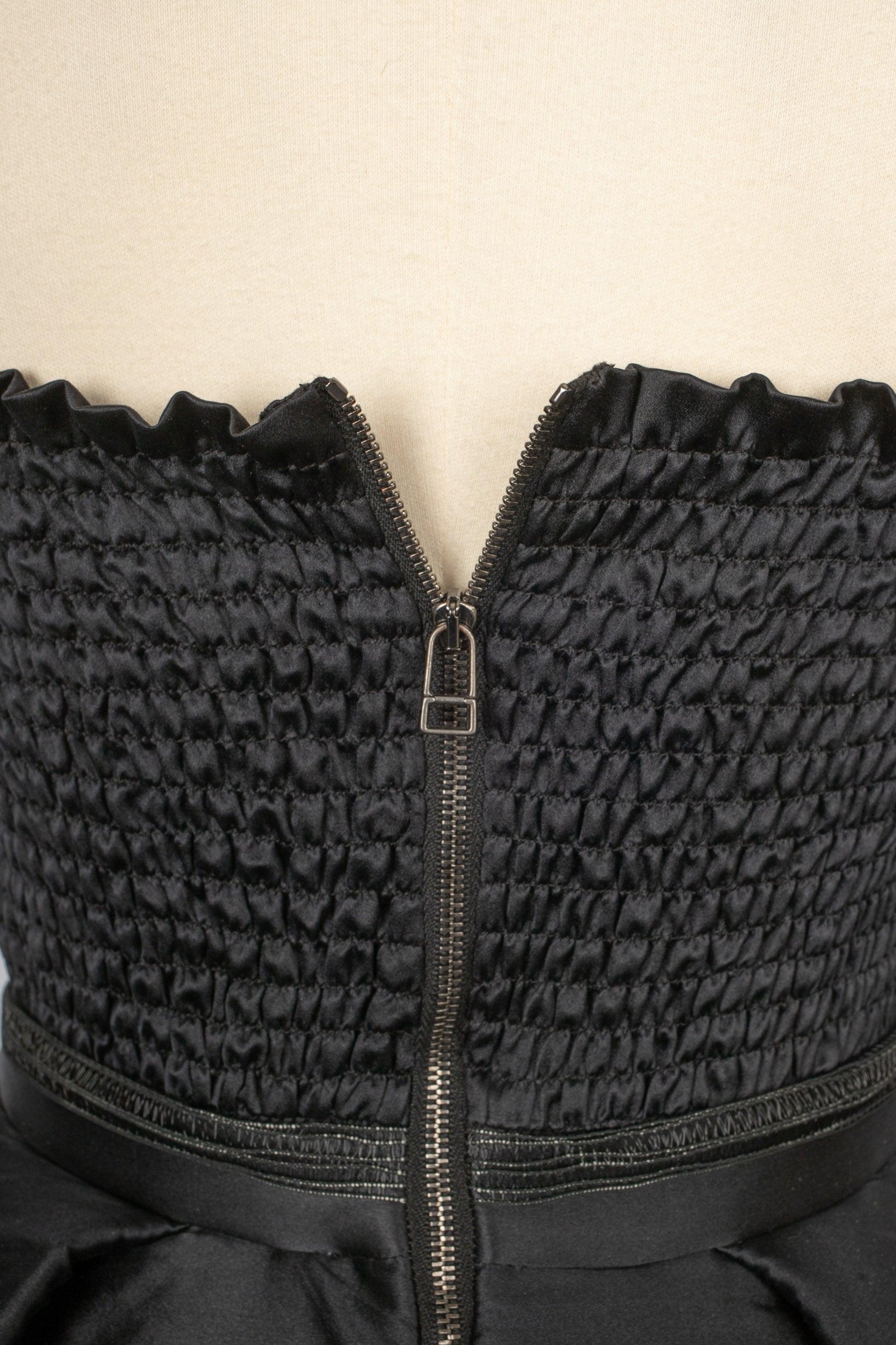 Paule Ka - Robe mini-bustier en néoprène - Noir en vente 8