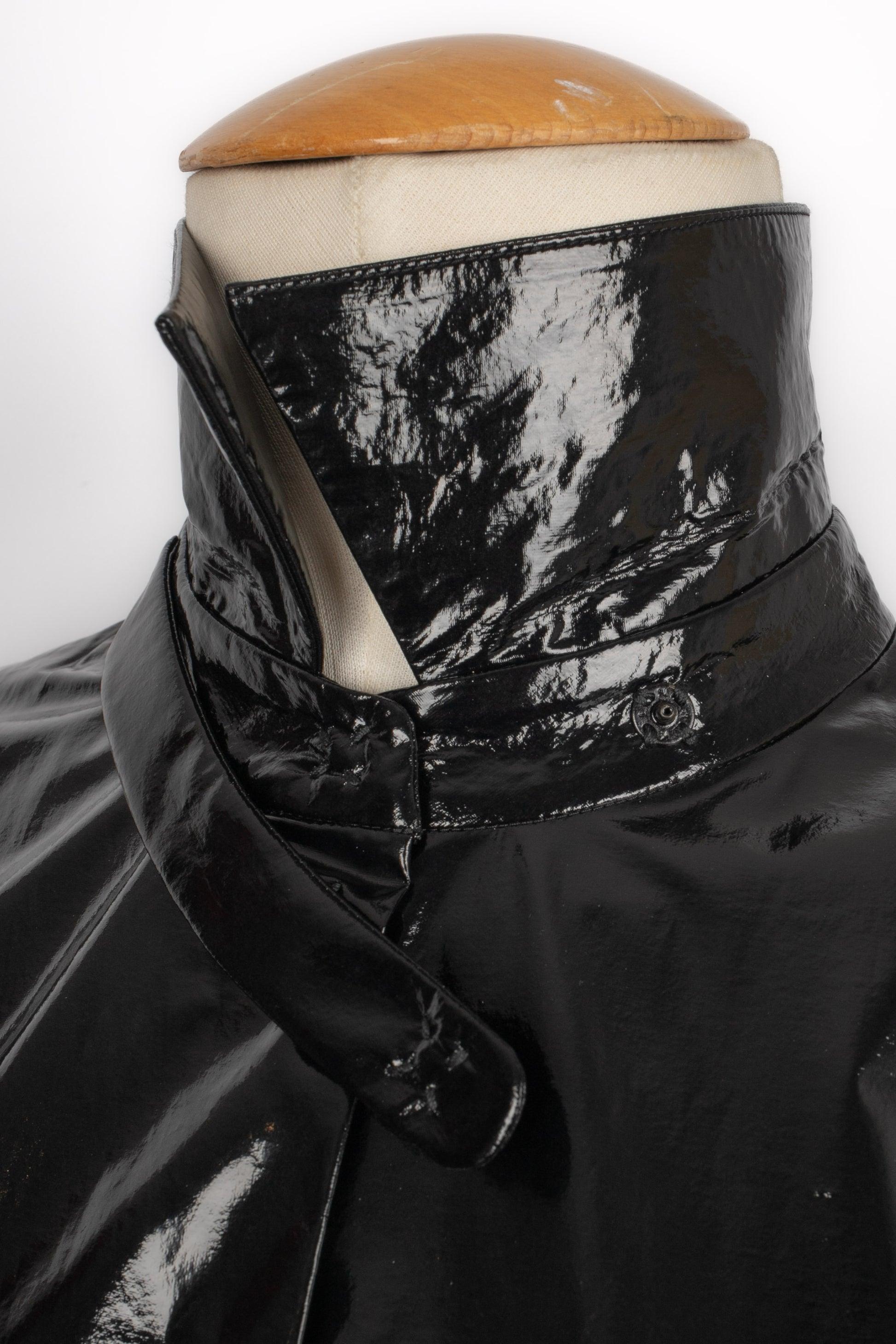 Paule Ka Black Satiny Dress Coat For Sale 2