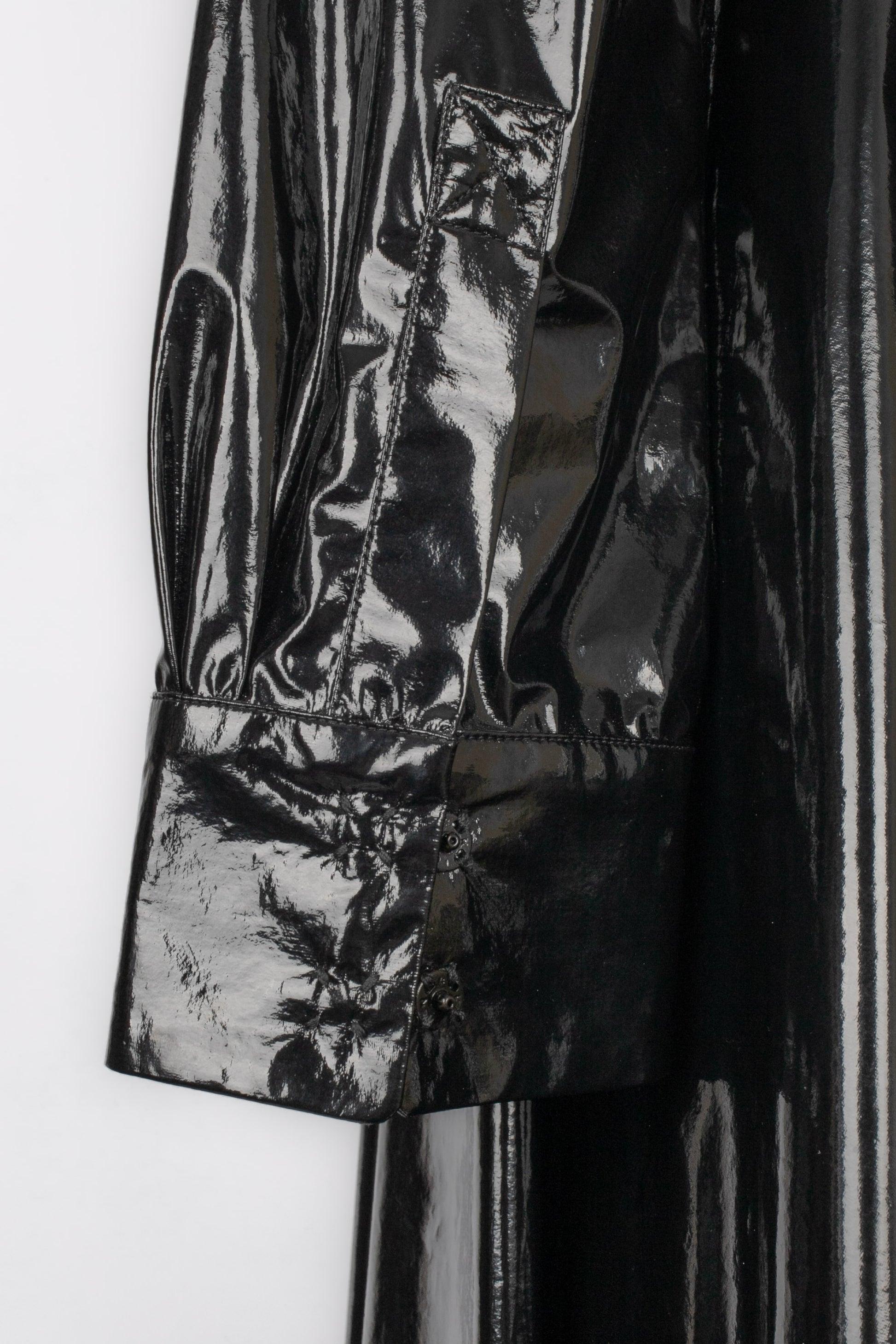 Paule Ka Black Satiny Dress Coat For Sale 4