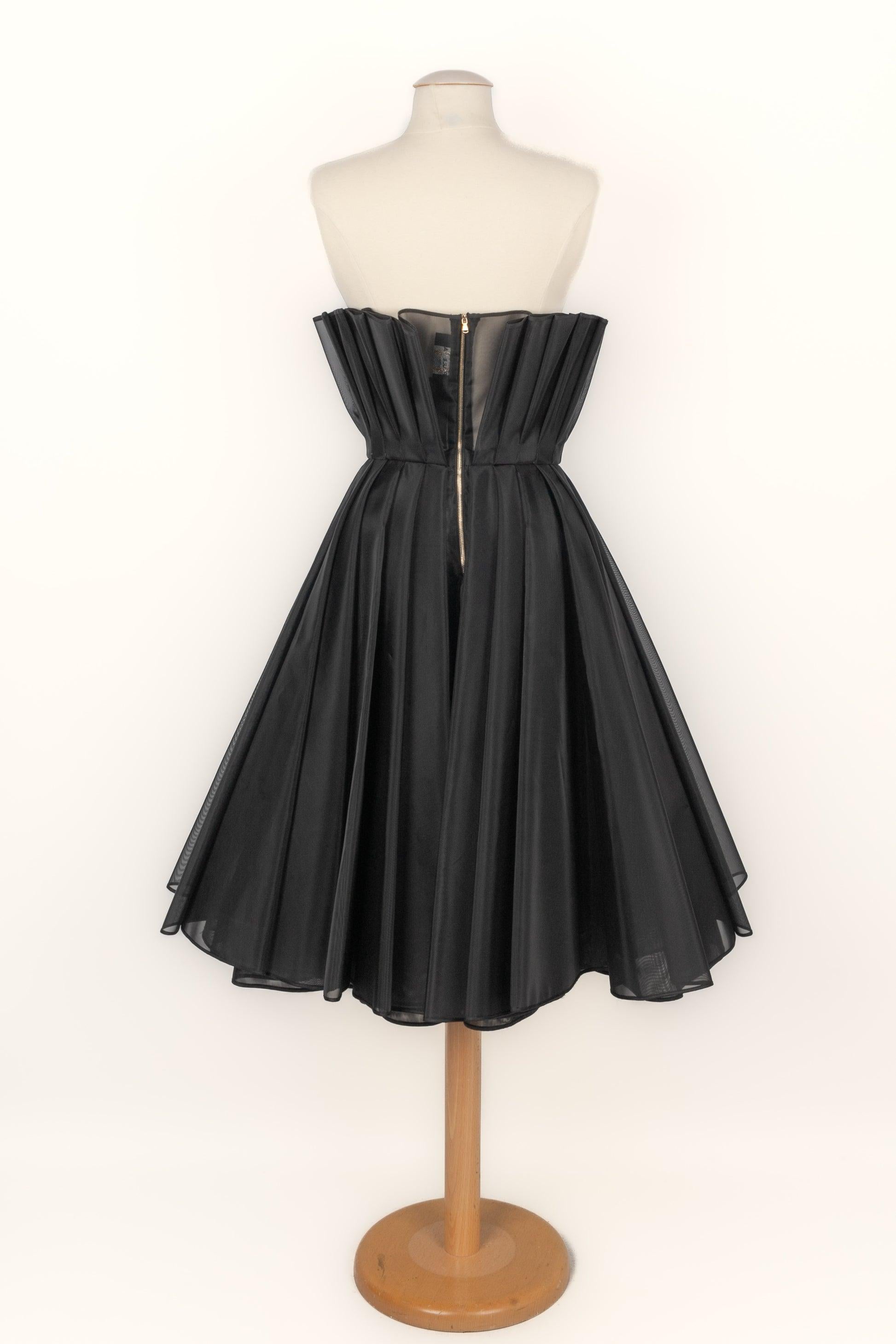 Vestido/falda bustier de tul negro Paule Ka Negro
