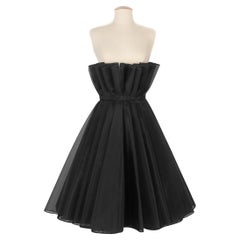 Vestido/falda bustier de tul negro Paule Ka