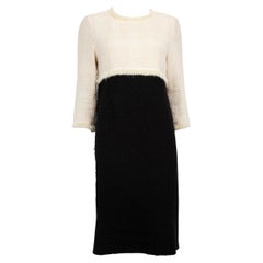 Paule Ka Black & White Tweed Knee Length Dress Size XXL