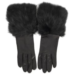 Paule Ka Fur and Leather Gloves