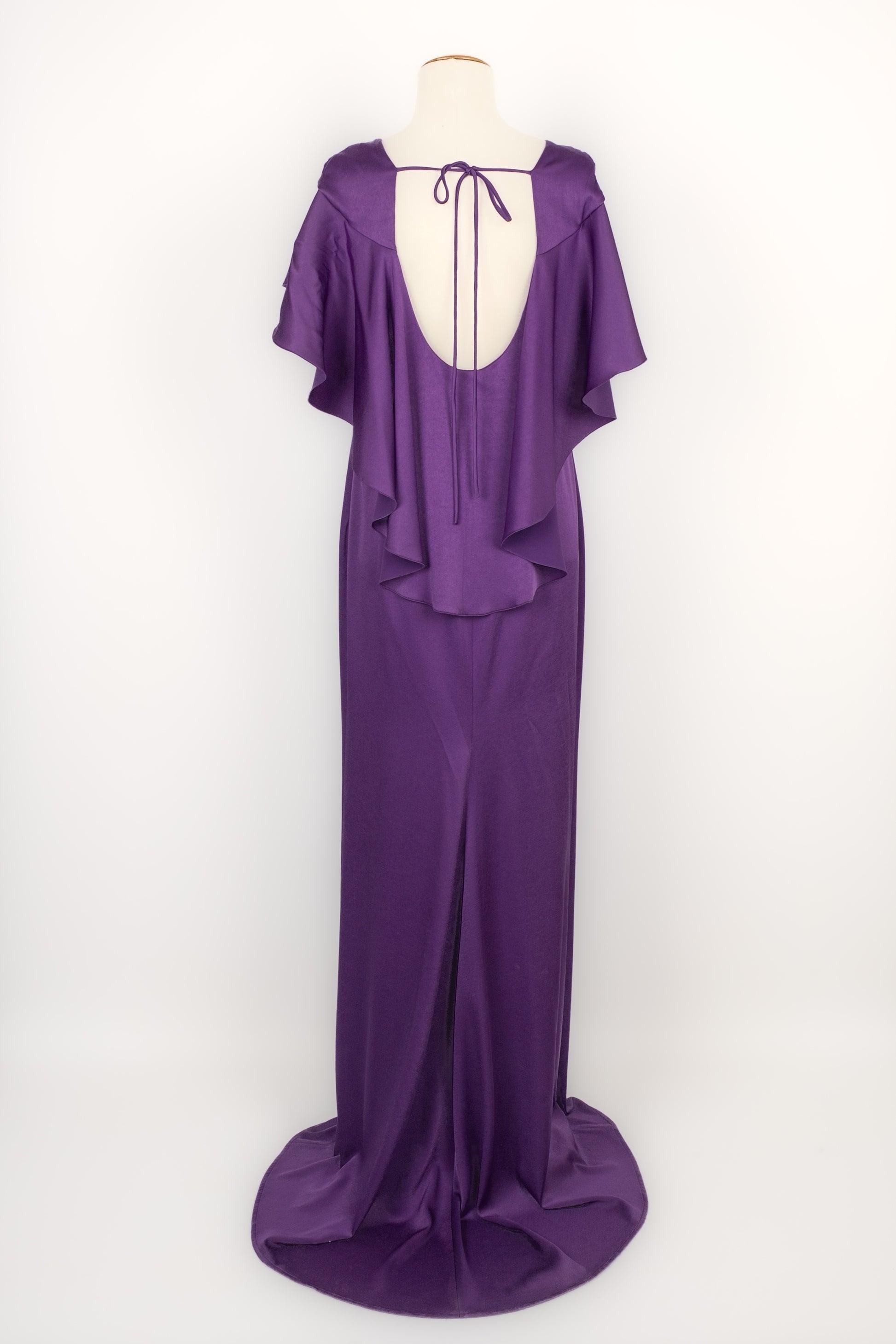 Paule Ka Long Purple Maxi Dress In Good Condition For Sale In SAINT-OUEN-SUR-SEINE, FR