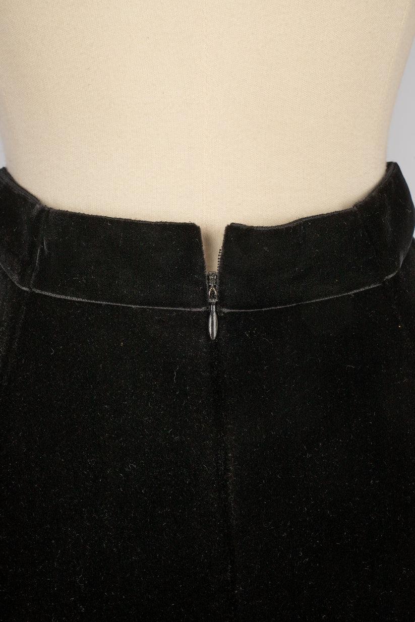 Paule Ka Maxi Long Black Velvet Skirt, 2016 For Sale 1