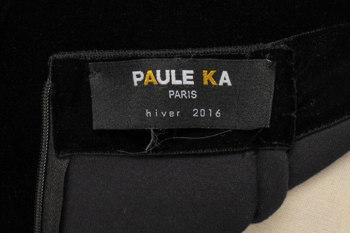 Paule Ka Maxi Long Black Velvet Skirt, 2016 For Sale 2