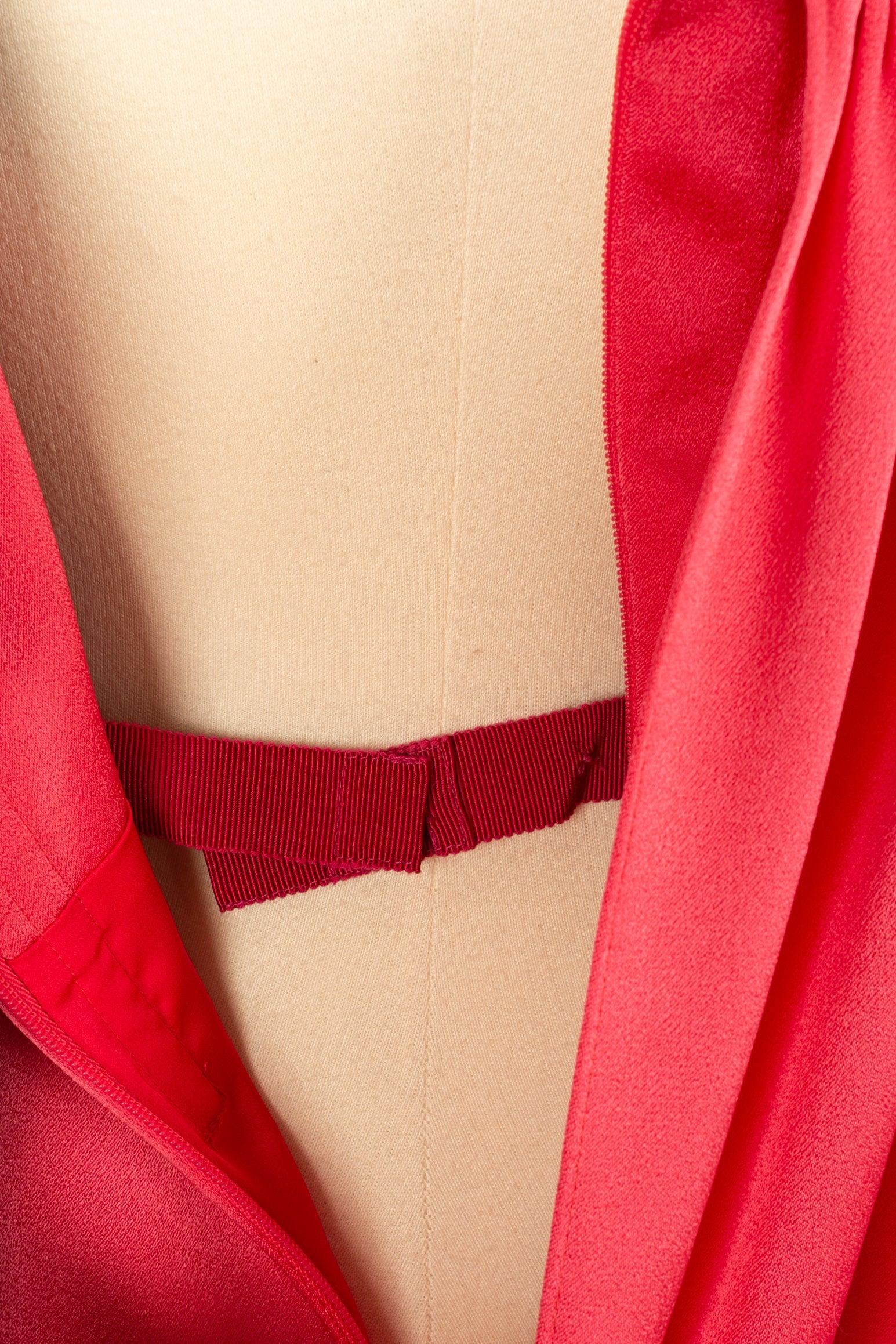 Paule Ka Maxi Long Dress in Pink Duchess Satin, 2022 For Sale 1