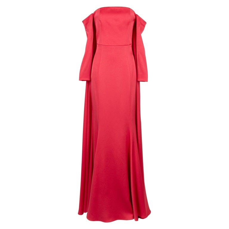 strapless open back dress Made in Japan Solid Silk-Rayon Duchess Satin - Baby Pink main image 1