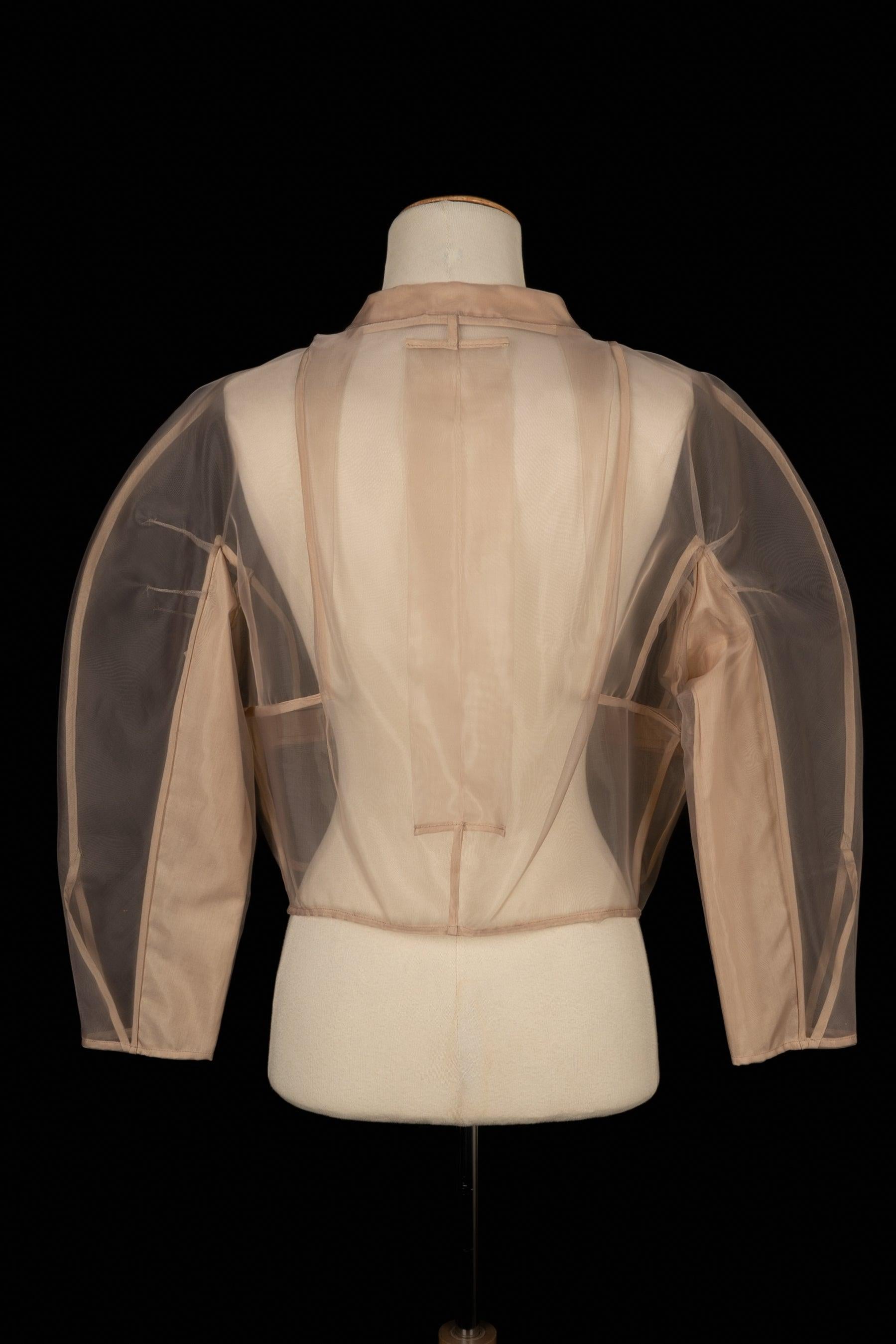 Brown Paule Ka Nude Nylon Jacket