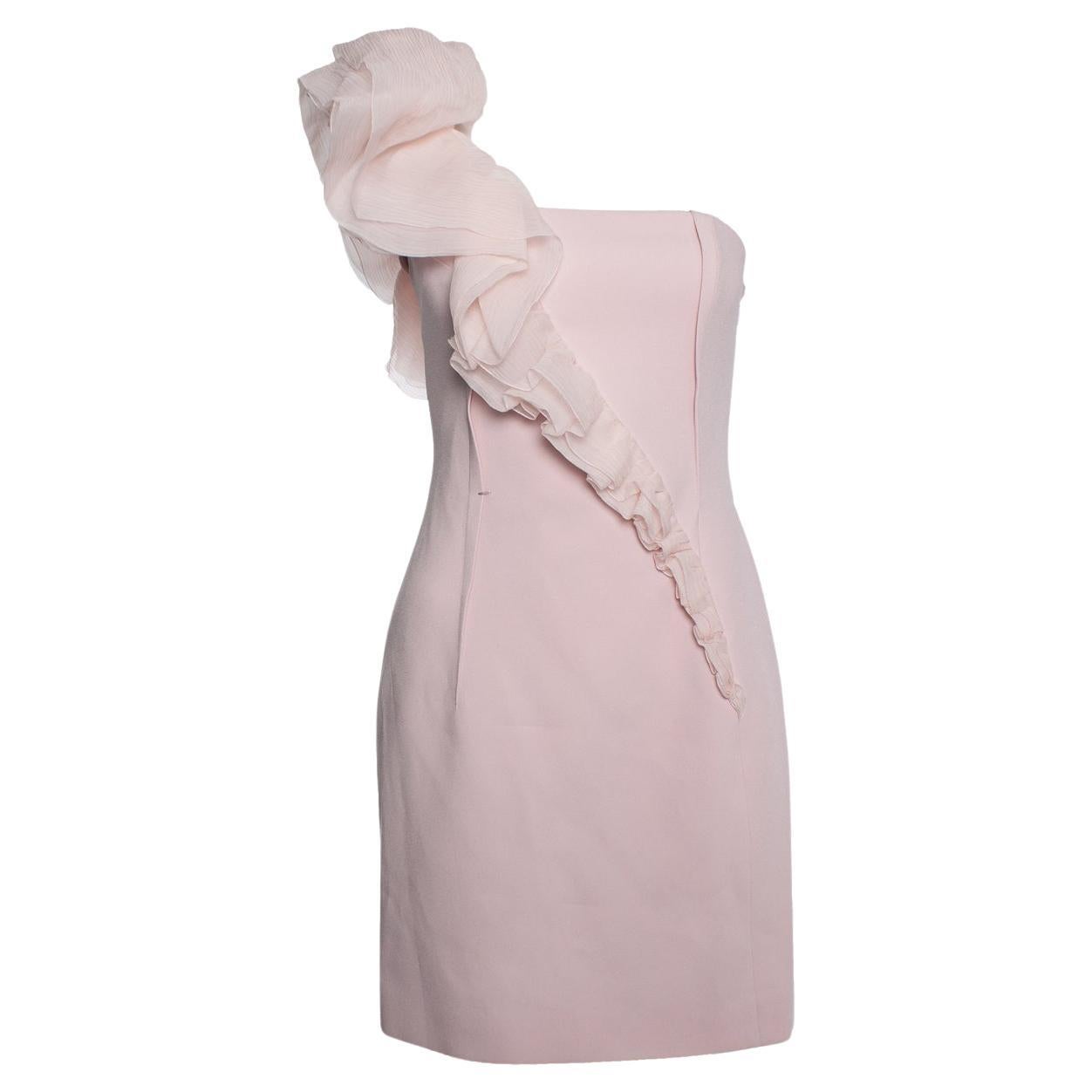 Paul Ka, Vestito rosa con volant sulla spalla