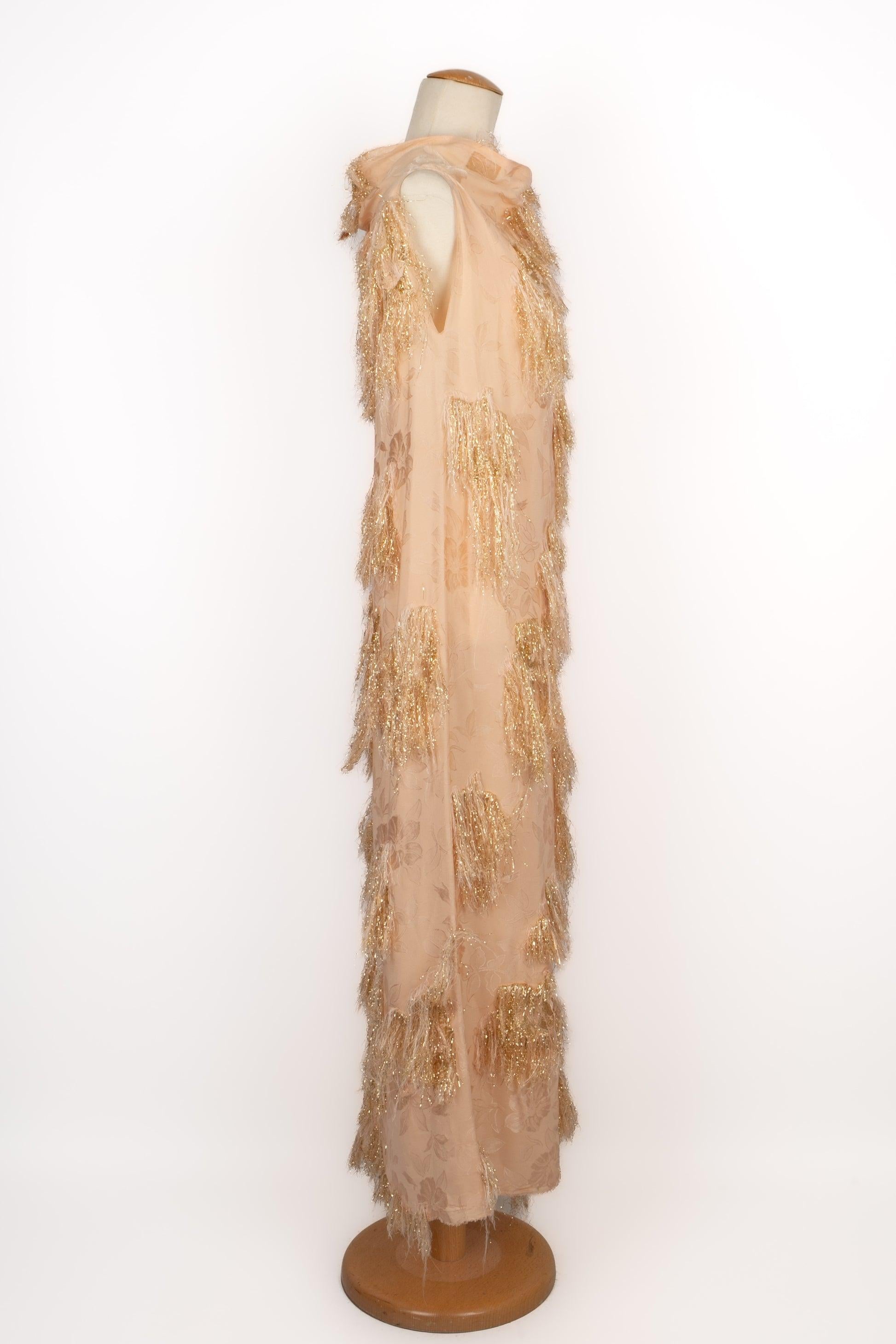 Women's Paule Ka Powder-pink Silk Dress Winter, 2017 For Sale