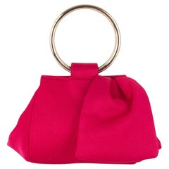 Paule Ka Himbeerfarbene - Rosa Satinhandtasche