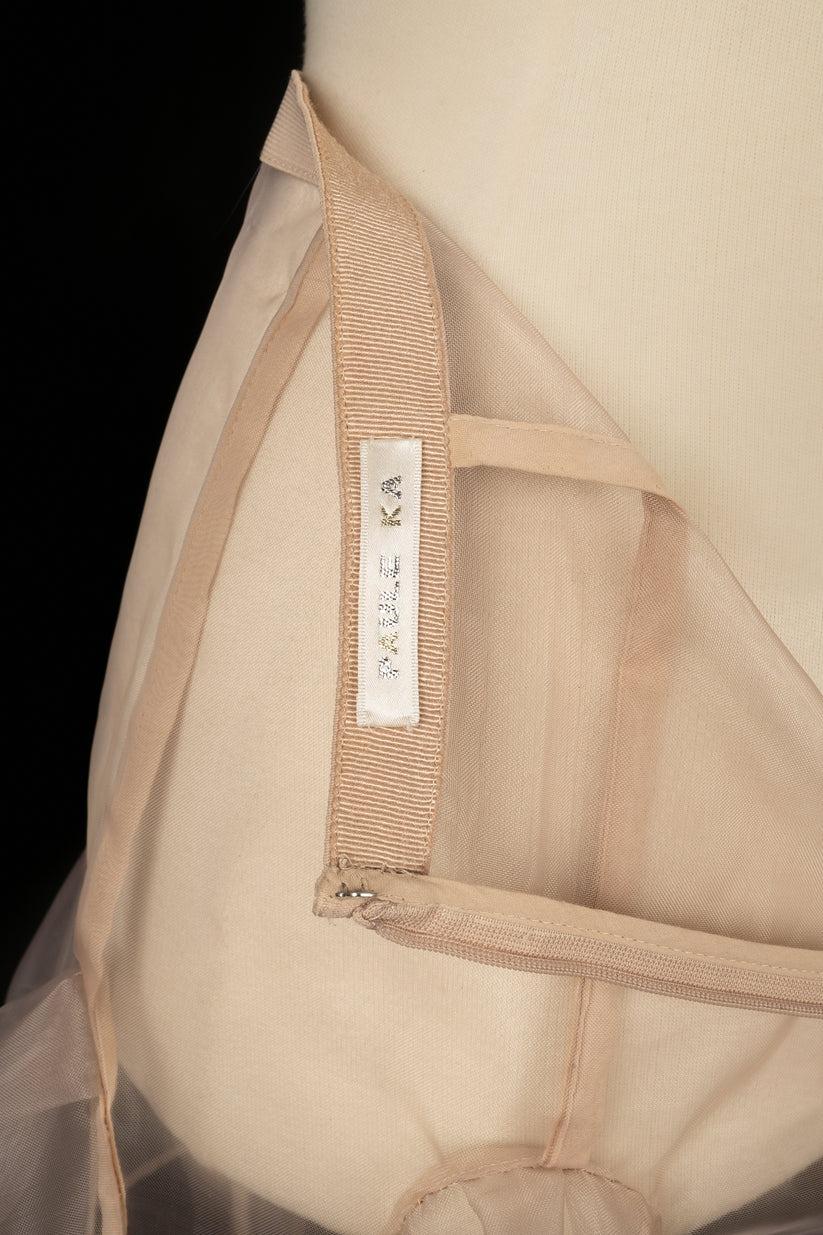 Jupe courte rose poudre transparente Paule Ka 1