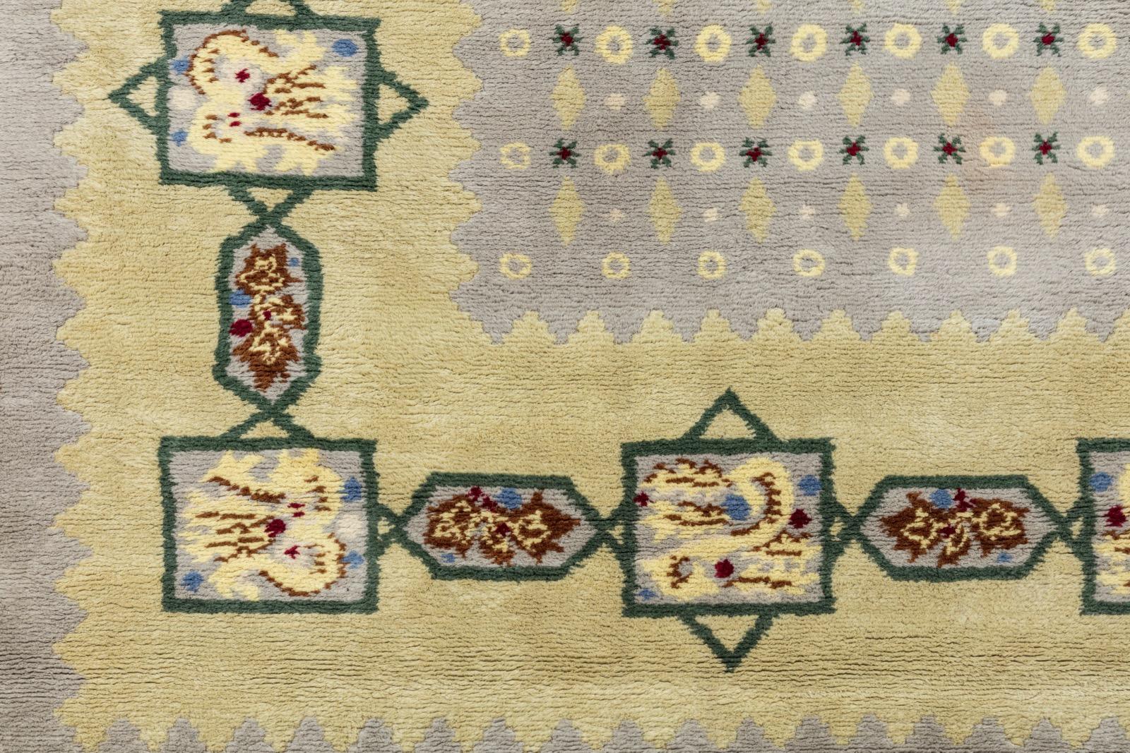 Art Deco Paule Leleu, Important Rectangular Rug, circa 1950