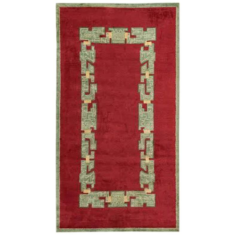 Paule Leleu, Rectangular Carpet with Geometric Motif, France, 1957