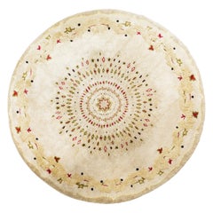 Vintage Paule Leleu, Round Rug, circa 1950