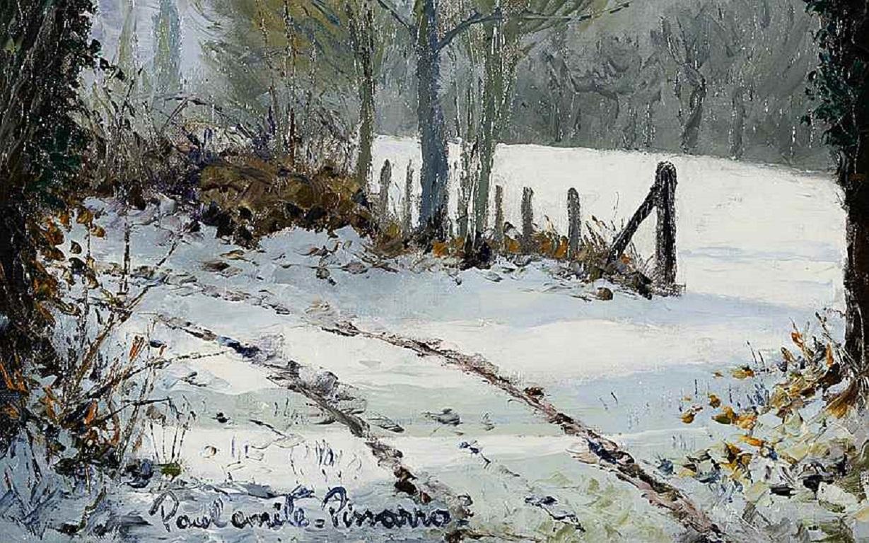 Chemin de la Vallée, Öl auf Leinwand von Paulémile Pissarro im Angebot 3