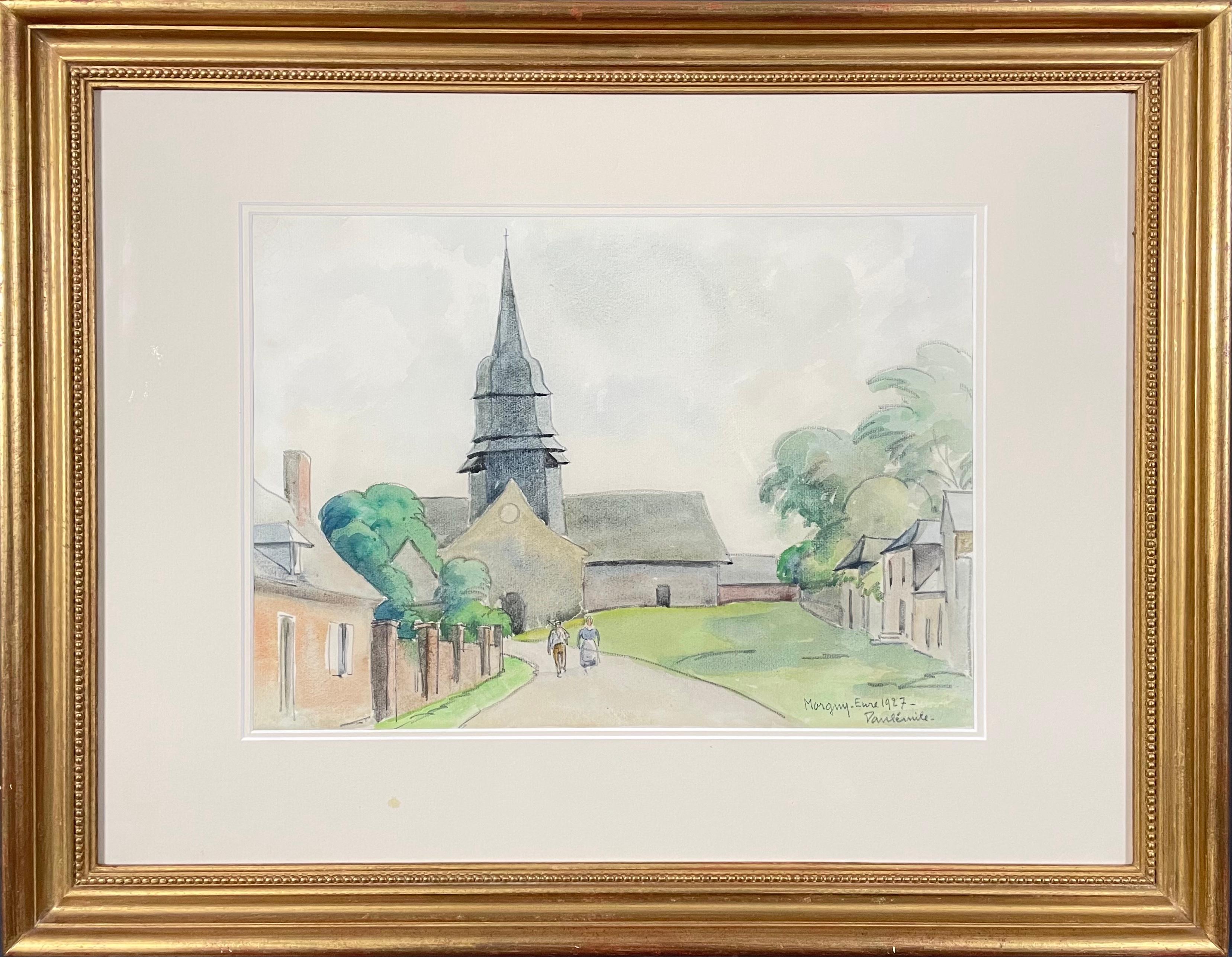 L'Église de Morgny-Eure par Paulémile Pissarro, 1927 en vente 1