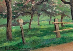 Les arbres de Paulémile Pissarro, 1930 - Pintura al óleo sobre lienzo