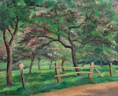 Vintage Les arbres by Paulémile Pissarro, 1930 - Oil on Canvas Painting