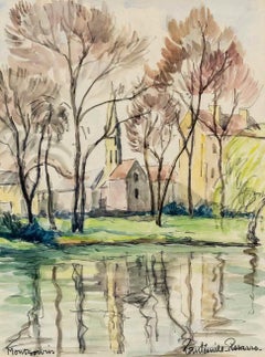 Montsouris, Watercolour and Pastel on Paper by Paulémile Pissarro