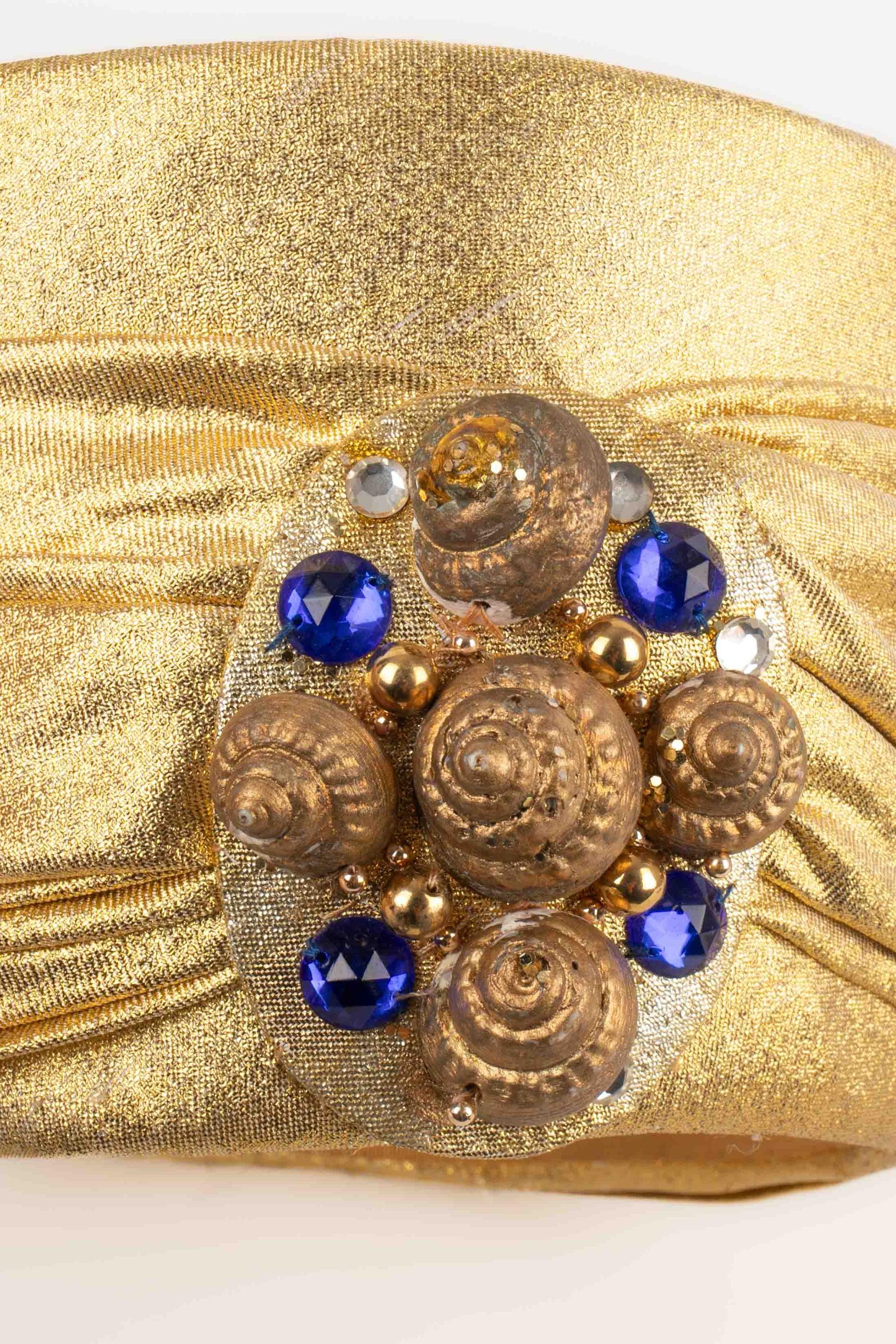Donna Cappello Paulette Golden Lurex Threads in vendita