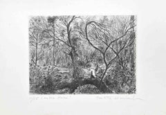L'Arbre Blessé -  Acquaforte di Paulette Humbert - anni '1950