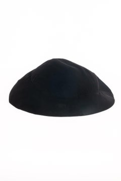 Paulette Large Black Silk Velvet Hat