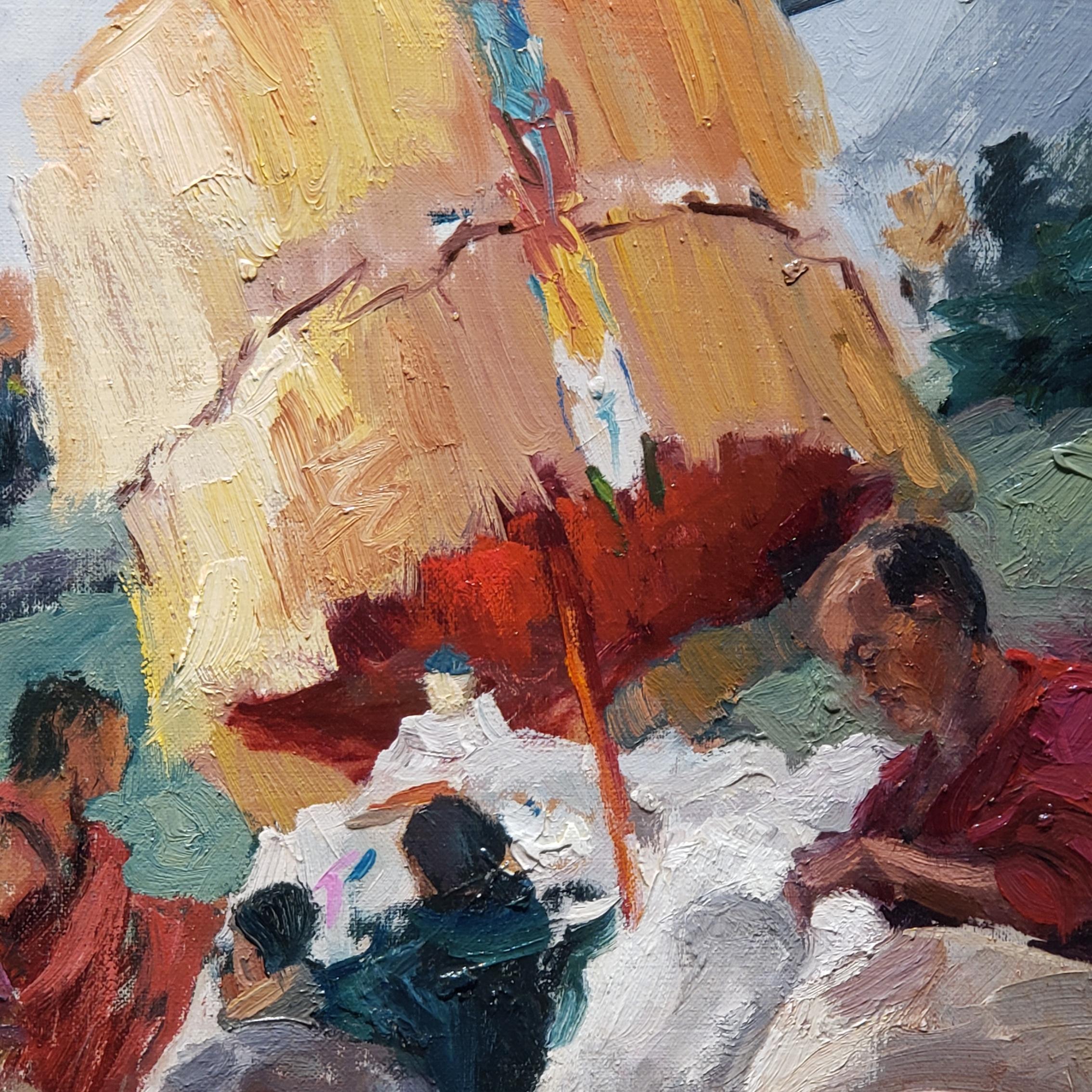 I festeggiamenti a Shorton, in Tibet, sono stati realizzati grazie al viaggio di Paulette Lee a Lhasa, in Tibet.  Nota come l'immagine riprende le bandiere di preghiera che si vedono sventolare in Tibet. Si tratta di un olio su tela pieno di colori