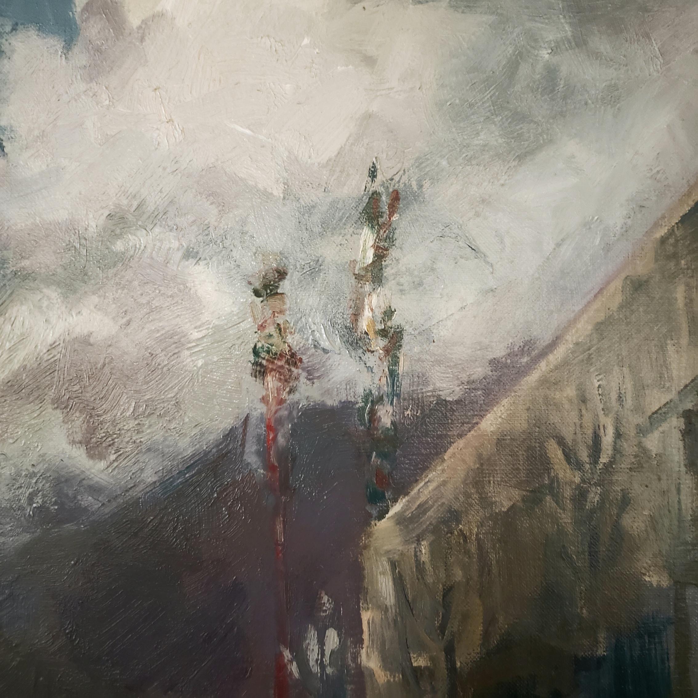 Shorton Festival in Tibet was done from Paulette Lee's trip to Lhasa,Tibet.  Notice how see captures the prayer flags that one sees flying in Tibet. This is an oil on canvas. full of bold colors that one sees throughout Tibet. The frame is included