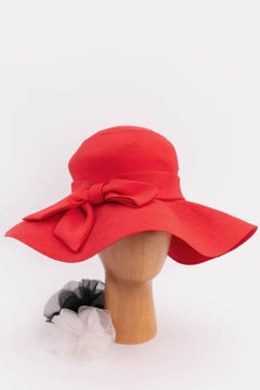 Paulette silk wide brim hat