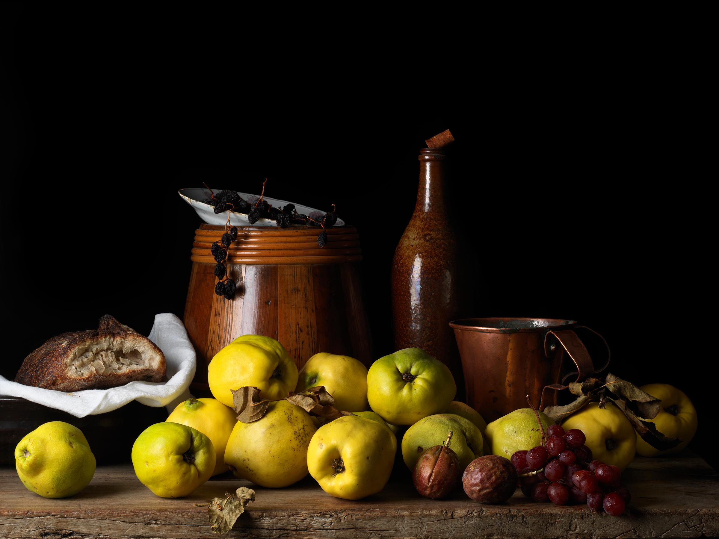Paulette Tavormina Color Photograph - Still Life with Quince and Jug, after LM