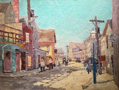 „Old Whaling Wharf, Newport, Rhode Island“, Paulette Van Roekens, Impressionist