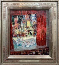Red Curtains, American Impressionist Ballet and Orchestra Theater Scene