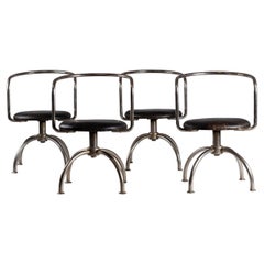 Pauli Blomstedt, set of rare 1930s tubular steel chairs, Merivaara, Finland