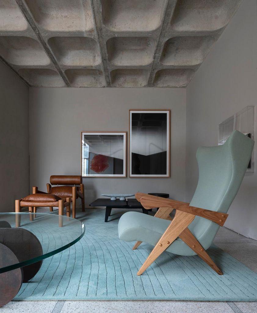 Moderne Tapis Pauliceia inspiré des œuvres d'Oscar Niemeyer  en vente