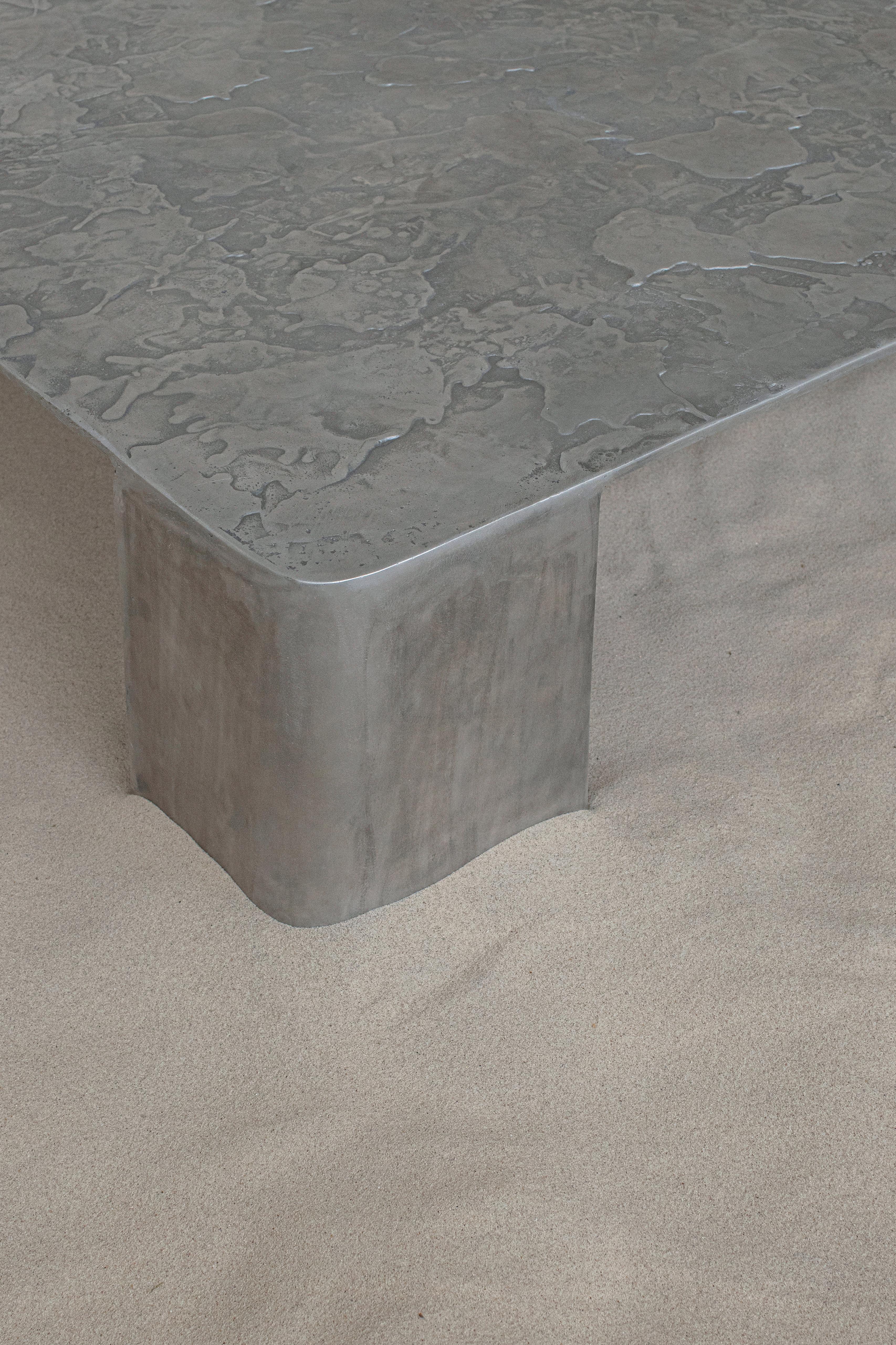 Aluminum Paulín Coffee Table by OHLA STUDIO For Sale