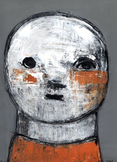 Macius - Portrait of a Child - original on paper, Painting, Acrylic on Paper